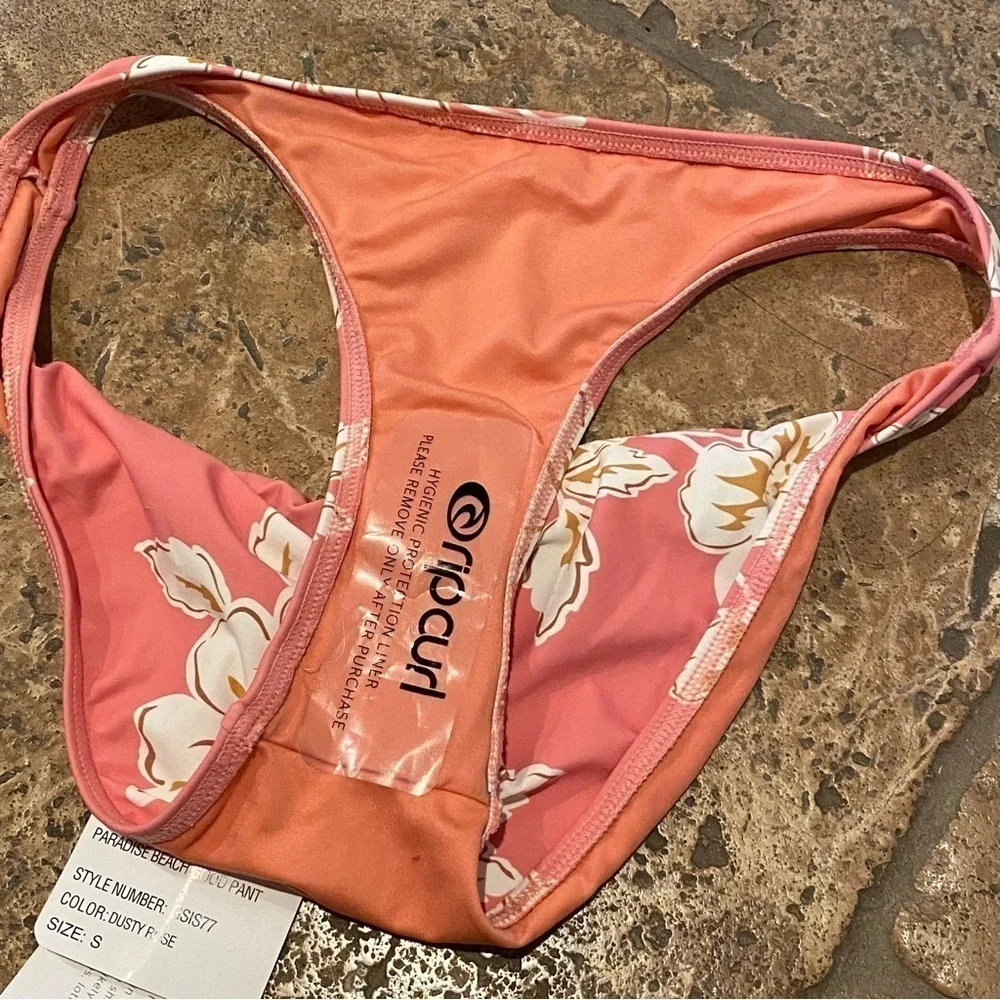 NWT~RIPCURL Dusty Rose Floral Paradise Beach 2-Piece Bikini Set Size Small